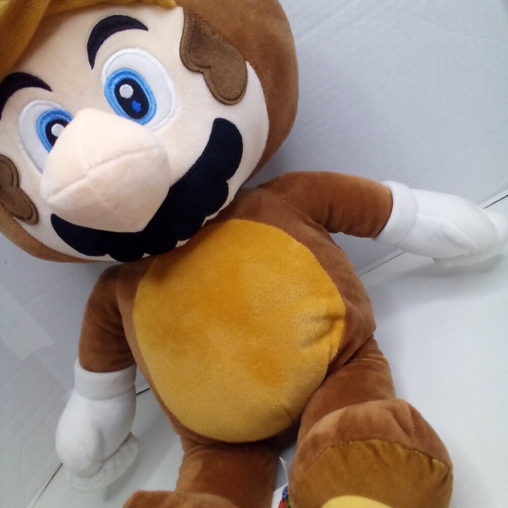 Super Mario Brothers Mario Raccoon Plush Toy 24" 2021 - Picture 7 of 14